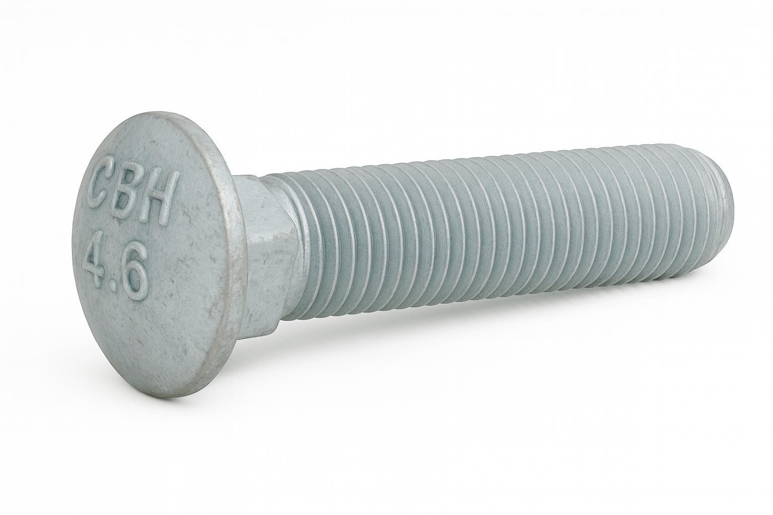 ROUND HEAD SQUARE NECK CARRIAGE BOLT-(DIN 603)-HALF THREAD-M20 X 2.5 X 140M-GRADE 4.6