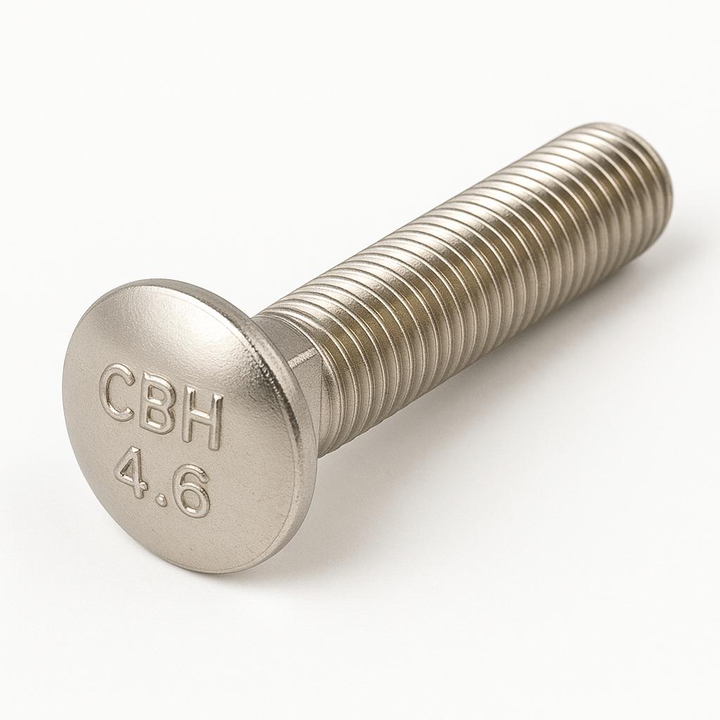 ROUND HEAD SQUARE NECK CARRIAGE BOLT-(DIN 603)-HALF THREAD-M8 X 1.25 X 50M-GRADE 4.6
